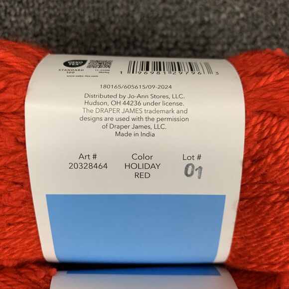 Lot Of 2 Draper James Tweed Texture Holiday Red 196yd 3.52oz Yarn New - Picture 6 of 6